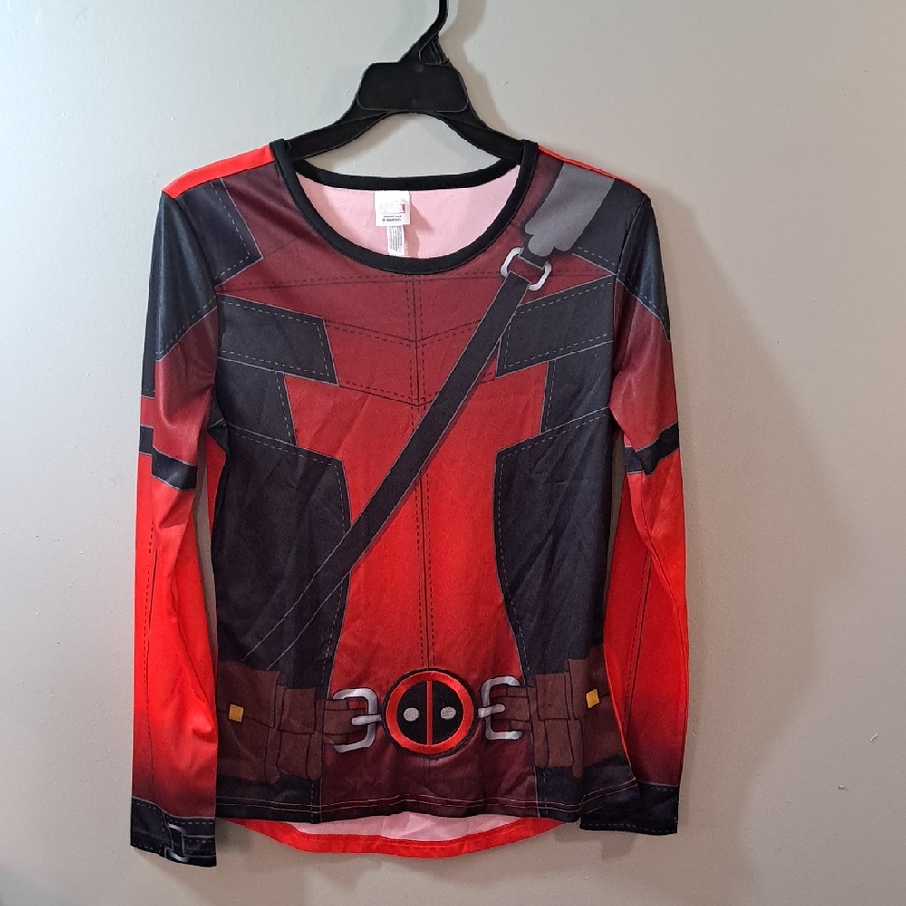 Marvel Red and Black Long Sleeve Tees